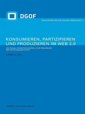 cover image of Konsumieren, Partizipieren und Produzieren im Web 2.0